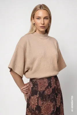 Produktbild von monari Pullover 593 cappuccino m 44, KI-generiertes Bild