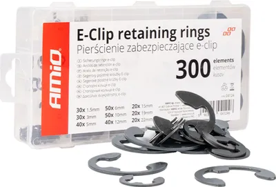 Productafbeelding van Seegerringen e-clip borgringen set 300 st. AMIO-04124
