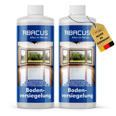 Produktbild von ABACUS® Bodenversiegelung, Parkettversiegelung, Laminatversiegelung, PVC-Versiegelung, Korkversiegelung Bodenversiegelung 2 x 1000ml