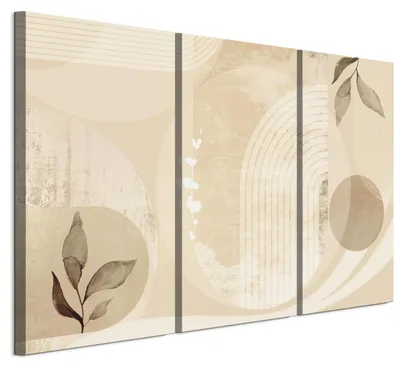 Immagine prodotto di Set di 3 quadri decorativi LUMASOUL per soggiorno, stile astratto, dimensioni 23 x 90 x 60 cm. Set di 3 stampe su tela adatte per camera da letto, corridoio, ufficio e cucina