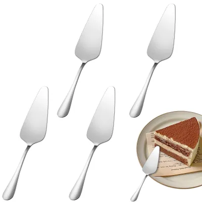 4er-Set Tortenheber aus Edelstahl, Kuchenschaufel, schwarz