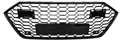 Kühlergrill Sportgrill Waben Gitter Schwarz Glanz PDC für Audi A7 4K 2018-2024 – Produktansicht