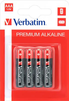 Produktbild von 1x4 Verbatim Alkaline Batterie Micro AAA LR 03            49920