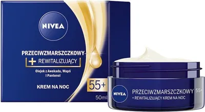 Zdjęcie produktu dla Nivea Przeciwzmarszczkowy Krem rewitalizujący 55+ na noc  50ml