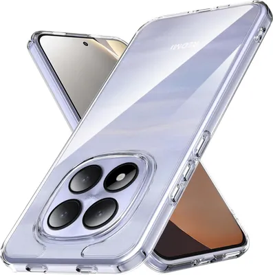 Produktbild von CLM-Tech Hülle kompatibel mit Xiaomi Redmi Note 15 Pro 5G 6,83 Zoll - keine Vergilbung Stoßfeste Schutzhülle - Transparente Handyhülle aus TPU Gummi mit harter PC Rückseite ( Durchsichtig )