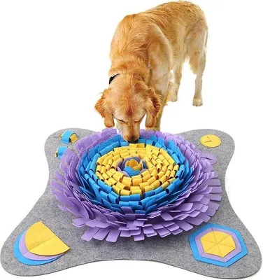 Immagine prodotto di Tappetino da addestramento per cani e gatti, giocattolo intelligente, 64 x 64 cm, 4 chiusure in velcro