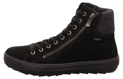 Image de Chaussures de randonnée pour femmes Legero, bottines à lacets, couleur noire, style décontracté
