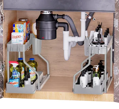 Produktbild von L-förmiger Unterschrank-Organizer mit 2 ausziehbaren Schubladen