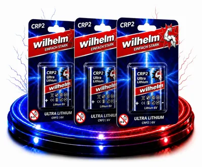 Produktbild von 3 x Wilhelm CRP2 CR-P2 Lithium Foto-Batterien