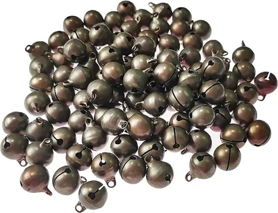 Productafbeelding van Kerst jingle bells - Set van 200 - Vintage bronzen jingle bells - Woord koperen bel - DIY craft bells - Kleine Belletjes