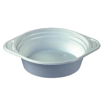 Produktbild von Auslaufartikel: Pro Pac 100 Suppenschalen, PP rund 500 ml Ø 15,6 cm · 4,5 cm weiss mit Anfasser * leicht | Schrumpffolie (100 Stück)