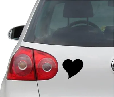 Produktbild von Aufkleber / Autoaufkleber - JDM - Die cut - HEART - Love - Auto, Truck, Notebook, Laptop - schwarz - 88mm x88mm