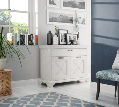 Produktbild von Kommode >Kashmir< in weiß,beige - 123,3x95,9x48,2cm (BxHxT)