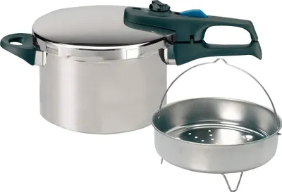 Produktbild von ELO Schnellkochtopf mit Einsatz, 6 Liter, spülmaschinengeeignet, Thermo-Speicherboden