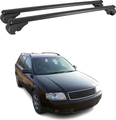 Produktbild von Dachträger für Audi A6 C4 4A C5 4B Avant Allroad 1994-2005 75kg Alu Schwarz 2x