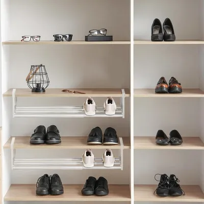 Produktbild von Ausziehbares Schuhregal für den Kleiderschrank – Schuhständer-Organizer für Eingangsbereich, Flur, Garage, Schlafzimmer und Studentenzimmer