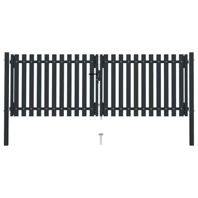 Zdjęcie produktu dla VidaXL Bramka podwójna 306x150 cm stalowa antracytowa