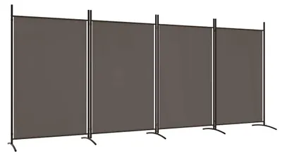 Image de vidaXL Paravent Anthracite 4 pièces 346x180 cm Tissu