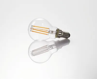 Produktbild von LED-Filament, E14, 470lm ersetzt 40W, Tropfenlampe, Warmweiß, klar, dimmbar (00112833)