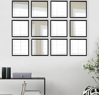 Produktbild von Wallity, SETAYNA_063, Wandspiegel, Silber, Glas, 24 x 24 cm