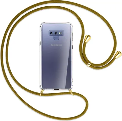 Produktbild von Handykette Backcover-Schutzhülle mit Band (Metall goldfarben) für Samsung Galaxy Note 9 - khaki