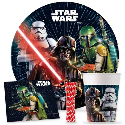 Produktbild von Star Wars Galaxy Partyset zum Kindergeburtstag 66 tlg.