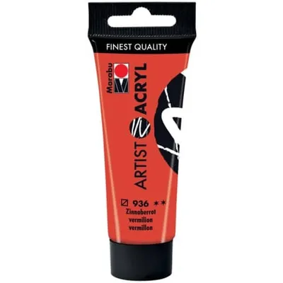 Produktbild von Marabu Acrylfarbe Artist Acryl zinnoberrot 936 22 ml
