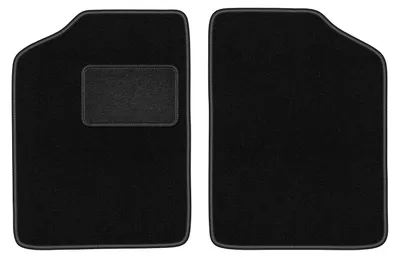 Produktbild von Velours-Fußmatten Vorne passend für Renault 5 (Schrägheck, Bj. 1972-1985) –  schwarz, passgenau, mit Befestigungen set 2 Stk. - STANDARD