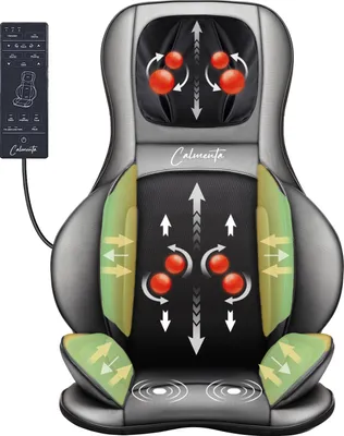 Produktbild von CALMENTA® Shiatsu Massagesessel elektrisch – mit Luftdruckmassage & Wärmefunktion – Nacken- & Rückenmassage, Ganzkörper Massagestuhl für Entspannung