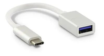 Produktbild von LMP - USB-Typ-C-zu-USB-A-Buchsenkabel - 15cm - Bis zu 5 Gbit/s - Aluminium - Silber