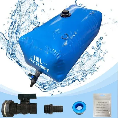 Productafbeelding van 110 liter waterreservoir, opvouwbare draagbare watertank met grote capaciteit, droogtebestendigheid, brandbeveiliging, landbouwirrigatie, noodwater voor buiten
