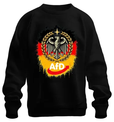 Productafbeelding van AfD Duitsland, Patriottisch, Bundesadler (Duitserijksadelaar), Statement, Sarcasme, Verkiezingssweater, Trui, Zwart, Maat L