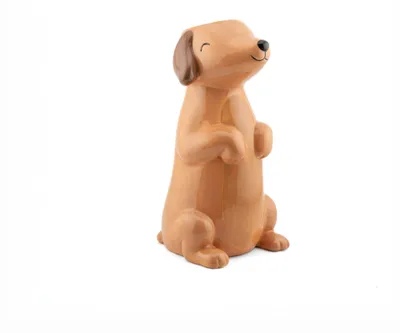 Produktbild von Dackel Vase aus Porzellan 20 cm dekorativer Blumentopf