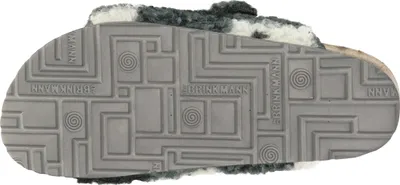 Produktbild von Dr. Brinkmann Damen Hausschuh Teddy Flausch Pantolette Schurwolle 320057, Größe:41 EU, Farbe:Grau