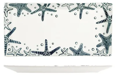 Image de H&h assiette marine rectangulaire 29x14 cm