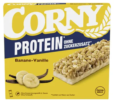 Zdjęcie produktu dla Corny Protein o smaku bananowo-waniliowym 4 x 25 g