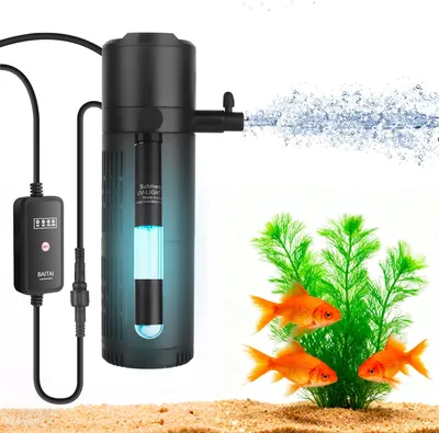 Zdjęcie produktu dla Filtr wewnętrzny do akwarium z lampą UV i timerem - wydajność 500 l/h - do akwariów o pojemności 50-125 litrów