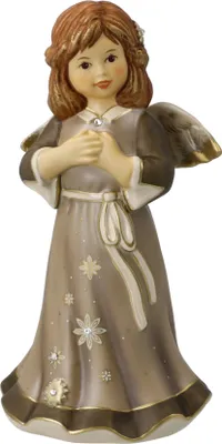 A ceramic angel figurine.