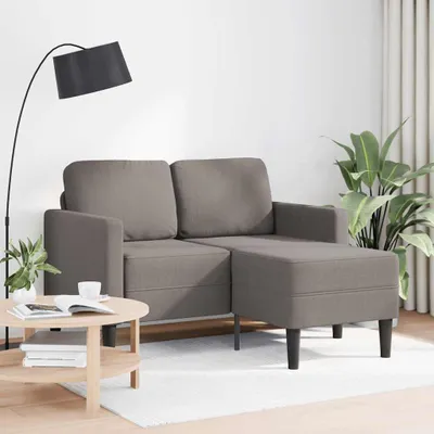 Immagine prodotto di vidaXL Divano a 2 posti con chaise longue a L in tessuto taupe 125 cm