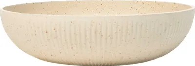 Produktbild von VIVANNO Pflanzschale Fiberglas PLANA Schale, Arbanerelief matt mit Muster - 34x9 cm