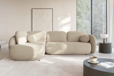 Produktbild von Masseno Ecksofa AMICO II L-S mit Schlaffunktion L-Form, Sofa mit Bettkasten, Wohnzimmersofa, Couch, Soffa, Bettsofa, Couchgarnitur- Beige, EGON 26