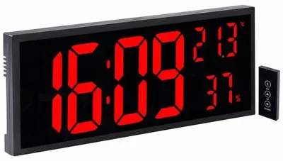 Image de Horloge digitale LED ROUGE en format XXL