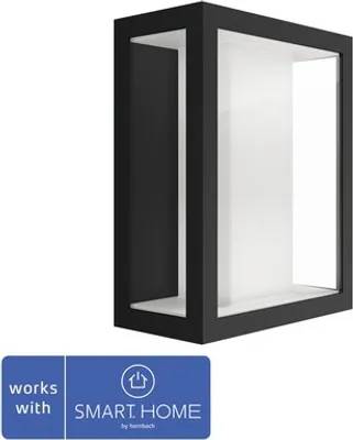 Produktbild von Philips Hue White and Color ambiance Impress Outdoor breite Wandleuchte schwarz, Intelligente Wandleuchte, Bluetooth/Zigbee, Schwarz, LED, Glas, Nicht austauschbare(s) Leuchtmittel
