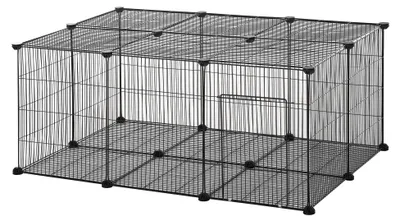 Immagine prodotto di Gabbia per Conigli 105x70x45 cm in Metallo Nero