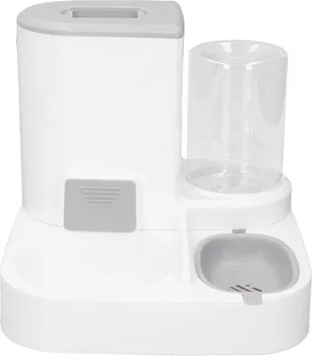 Produktbild von Famanu Futter- und Wasserspender Set 2 in 1 für Katzen - Grau