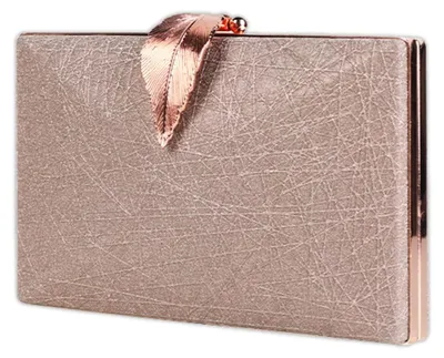 Produktbild von CORIOS Clutch Damen Kette Abendtasche Umhängetasche mit Blatt Schnalle Verschlus