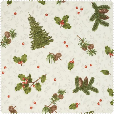 Produktbild von Motiv-Stoff Leinenoptik "Woodland", 140 cm breit, Meterware