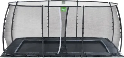 Produktbild von EXIT Dynamic ebenerdiges Trampolin 305x519cm mit Sicherheitsnetz - schwarz