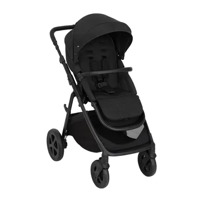 Produktbild von Graco Near2Me™ DLX 3in1 Kinderwagen-Set, inkl. Babywanne (0-9 kg) und Babyschale (40-75 cm), bis 22 kg, rückwärts, vorwärts, kompakt gefaltet, inkl. Adapter und Regenverdeck, schwarz, Midnight
