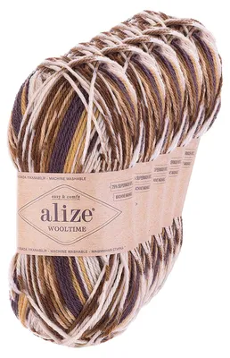 Produktbild von Strickgarn Alize Wooltime 5x100g 75% Wolle 100 Häkelgarn Farbwahl